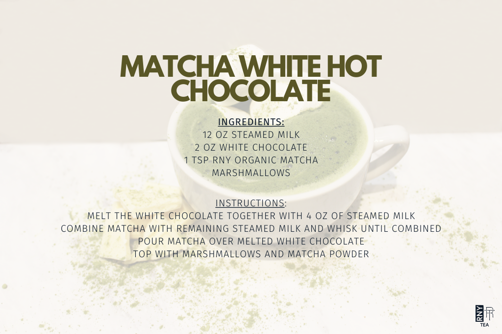 organic matcha white hot chocolate