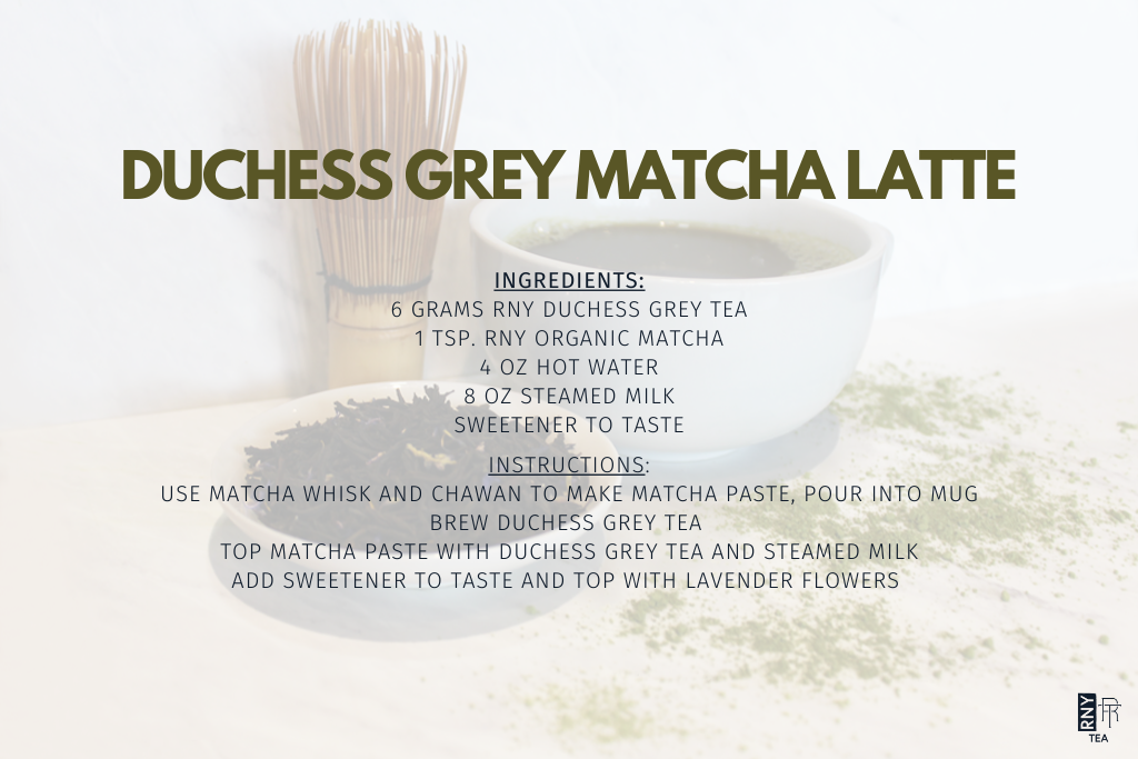 organic matcha duchess grey latte
